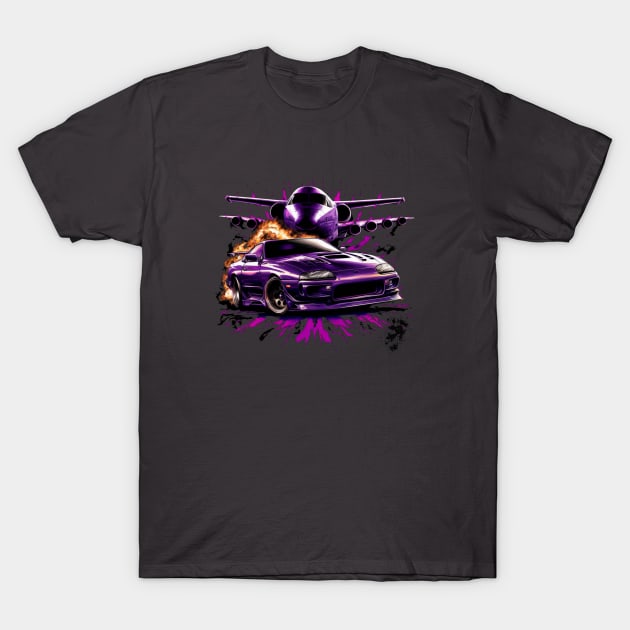 Supra with plane crash ( phonk) T-Shirt by Bezoic teeshop